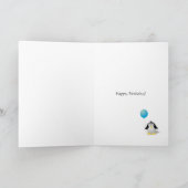 Happy Birthday Penguin Gruß Karte (Innenseite)