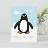 Happy Birthday Penguin Karte (Stehend Vorderseite)