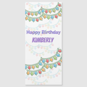 Happy Birthday Pennant Banner Magnetkarte