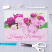 Happy Birthday Peonies Seidenpapier (Handwerk)