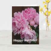 Happy Birthday Peony Karte (Gelbe Blume)