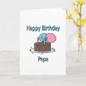 Happy Birthday Pepe French Opa Birthday Design Karte (Gelbe Blume)