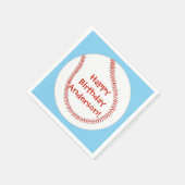 Happy Birthday Personalisiert Baseball Napkins Serviette (Ecke)