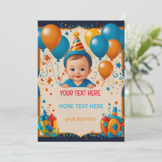 Happy Birthday Personalisiert Card for Children Einladung