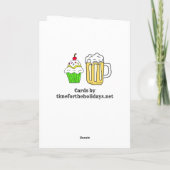 Happy Birthday Personalisiert CockTails und Bier Karte (Rückseite)