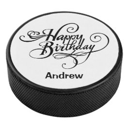 Happy Birthday Personalisiert Eishockey Puck
