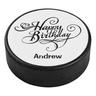 Happy Birthday Personalisiert Eishockey Puck