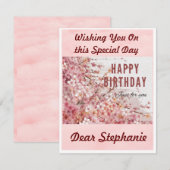 Happy Birthday, Personalisiert Flat Card (Vorne/Hinten)