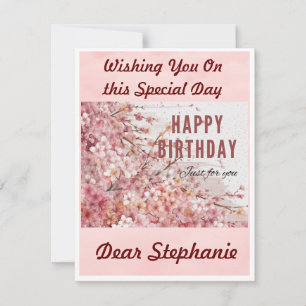Happy Birthday, Personalisiert Flat Card