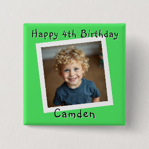 Happy Birthday Personalisiert Foto Button