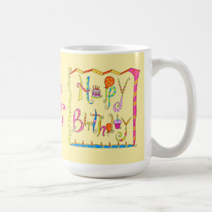 Happy Birthday Personalisiert Gelbe Tasse