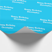 Happy Birthday personalisiert Geschenkpapier (Ecke)