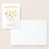 Happy Birthday Personalisiert Gold Folienkarte (Anzeige)