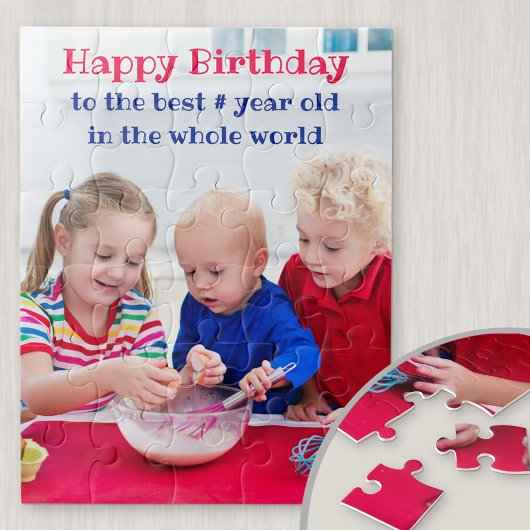 Happy Birthday Personalisiert Kids Foto Puzzle