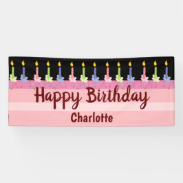 Happy Birthday Personalisiert Name Niedlich Cake Banner
