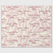 Happy Birthday Personalisiert Name Wrapping Paper Geschenkpapier (Flach)