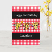 Happy Birthday Personalisiert Pizza Party Karte (Gelbe Blume)