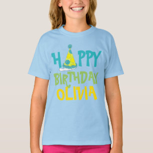 Happy Birthday Personalisiert Polka Dot Party Hat T-Shirt
