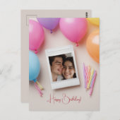 Happy Birthday Personalisiert Poloraid Postkarte (Vorne/Hinten)