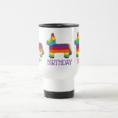 Happy Birthday Personalisiert Rainbow Donkey Piñat Reisebecher (Mittel)