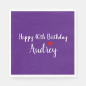 Happy Birthday Personalisiert Serviette (Vorderseite)