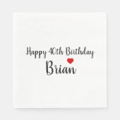 Happy Birthday Personalisiert Serviette (Vorderseite)