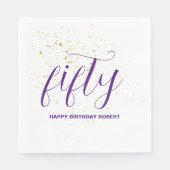 Happy Birthday Personalisiert Serviette (Vorderseite)