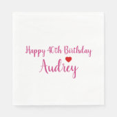 Happy Birthday Personalisiert Serviette (Vorderseite)