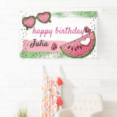 Happy Birthday Personalisiert Summer Watermelon Banner (Insitu)