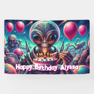 Happy Birthday   Personalisierte Alien Banner