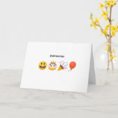 Happy Birthday | Personalisierte Emoji-Karte Karte (Gelbe Blume)