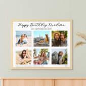 Happy Birthday Personalisierte FotoCollage Poster