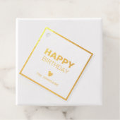 'Happy Birthday' personalisierte Goldfolie bevorzu Geschenkanhänger (Mit Box)