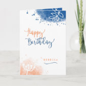 Happy Birthday Personalize mit Individuelle Name Karte (Vorderseite)