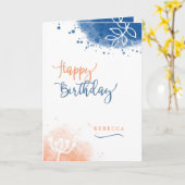 Happy Birthday Personalize mit Individuelle Name Karte (Gelbe Blume)