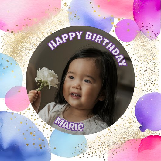 Happy Birthday Personalized Face Pins Birthday Button