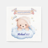 Happy Birthday Personalized Paper Napkin Serviette (Vorderseite)