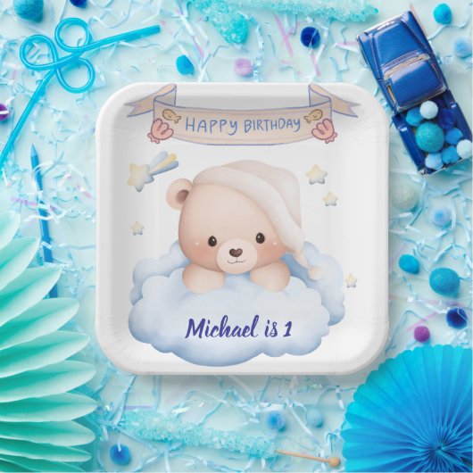 Happy Birthday Personalized Paper Plate Pappteller (Party)