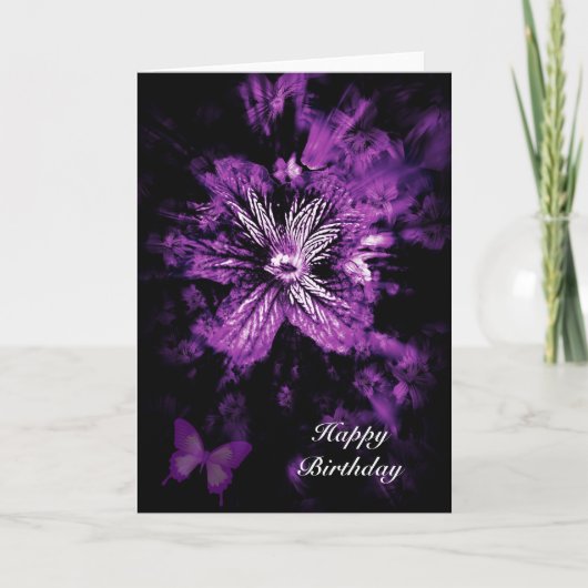 Happy Birthday Petals Karte (Vorderseite)