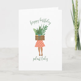 Happy Birthday Pflanze Lady Card Karte