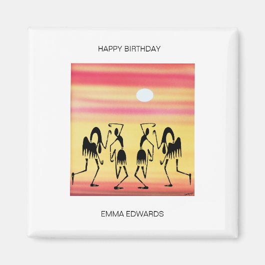 Happy Birthday Phantastisch Break Dance Magnet (Vorne)