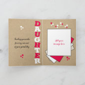 Happy Birthday phantastisch Daughter rot rustikal Karte (Innenseite)