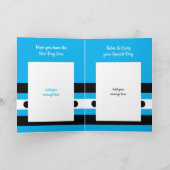 Happy Birthday phantastisch Enkel Blau Karte (Innenseite)