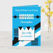 Happy Birthday phantastisch Enkel Blau Karte (Gelbe Blume)