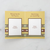 Happy Birthday phantastisch Stepbruder gelb Karte (Innenseite)