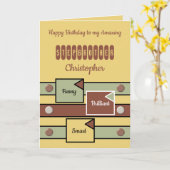 Happy Birthday phantastisch Stepbruder gelb Karte (Gelbe Blume)