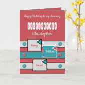 Happy Birthday phantastisch Stepbruder Red Karte (Gelbe Blume)