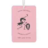 Happy Birthday Phantastische Silhouette Tänzer Pin Autolufterfrischer (Rückseite)