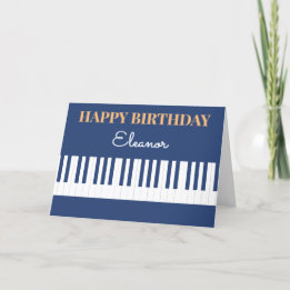 Happy Birthday Piano Keys Musical Keyboard Music Karte