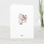 Happy Birthday Piano Man Singt zu seiner Ehefrau Karte (Rückseite)